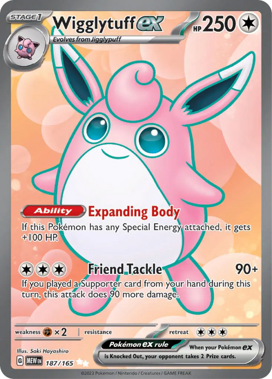 Wigglytuff ex (187/165) - Scarlet & Violet 151